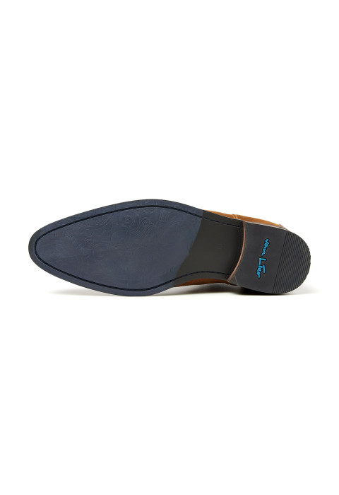 Cognacfarbener Wiener Chelsea-Stiefel aus Wildleder