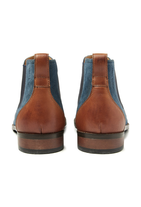 Wiener Chelsea-Stiefel aus blauem Wildleder