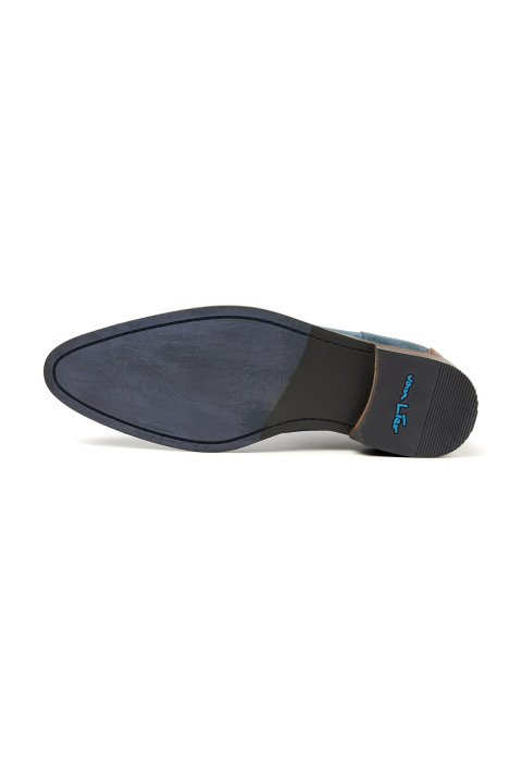Wiener Chelsea-Stiefel aus blauem Wildleder