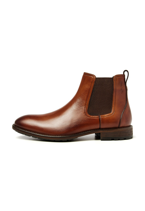 Cognacfarbener Gladleren Montana-Stiefel