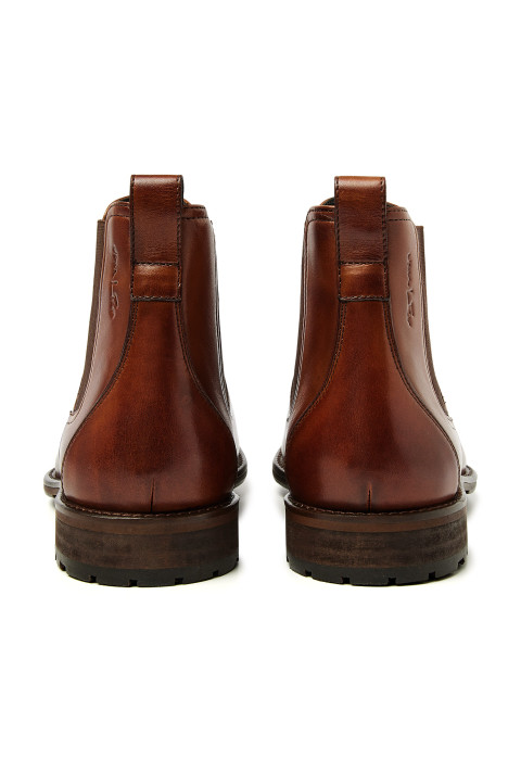 Cognacfarbener Gladleren Montana-Stiefel