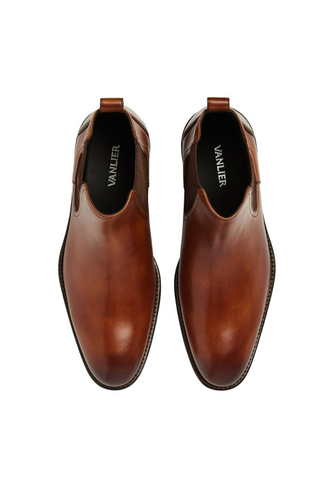 Cognacfarbener Gladleren Montana-Stiefel