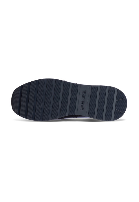 Positano Trainer aus marineblauem Glattleder