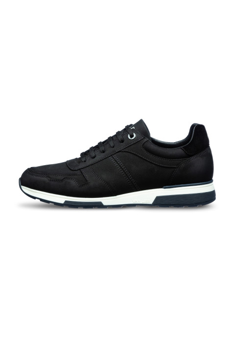 Positano Trainer aus schwarzem Nubuk