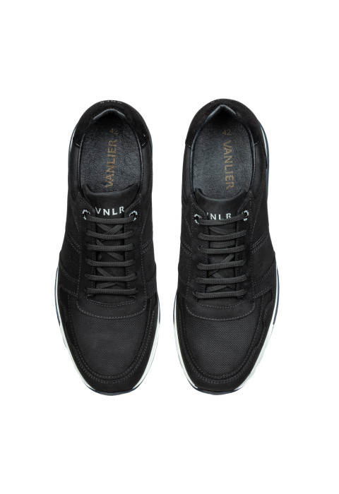 Positano Trainer aus schwarzem Nubuk
