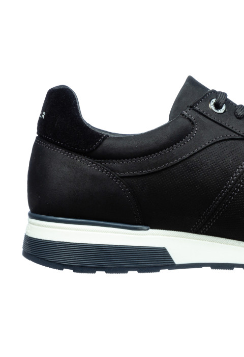 Positano Trainer aus schwarzem Nubuk
