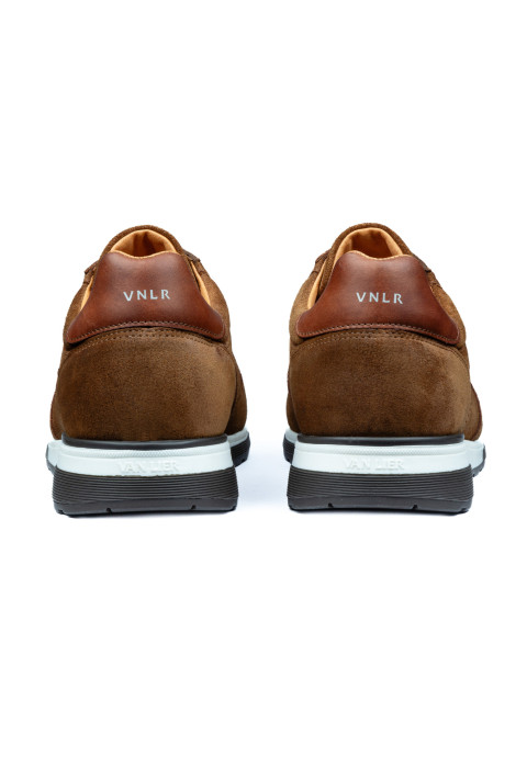 Positano Turnschuh aus cognacfarbenem Wildleder