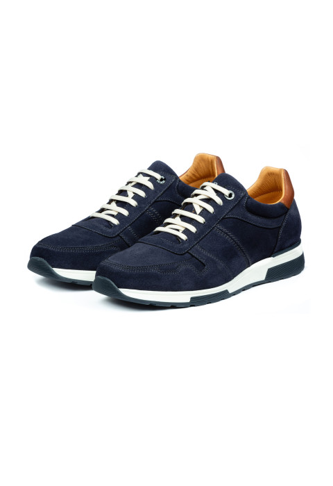 Positano Trainer aus marineblauem Wildleder
