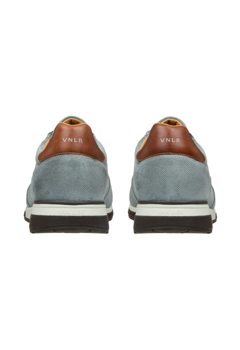 Graublauer Positano-Sneaker aus glattem Leder