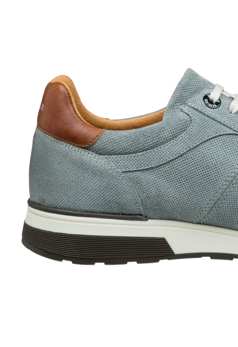 Graublauer Positano-Sneaker aus glattem Leder