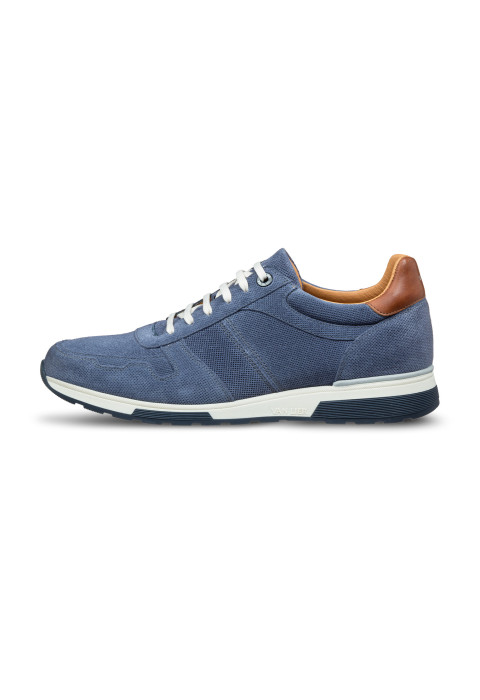 Positano-Sneaker aus metallblauem Wildleder