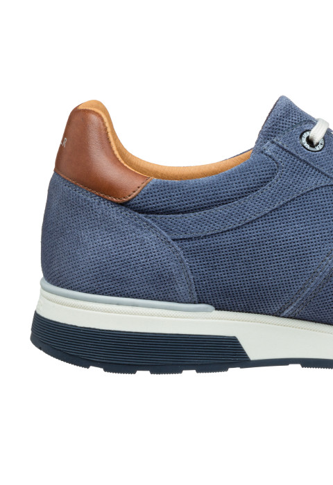 Positano-Sneaker aus metallblauem Wildleder
