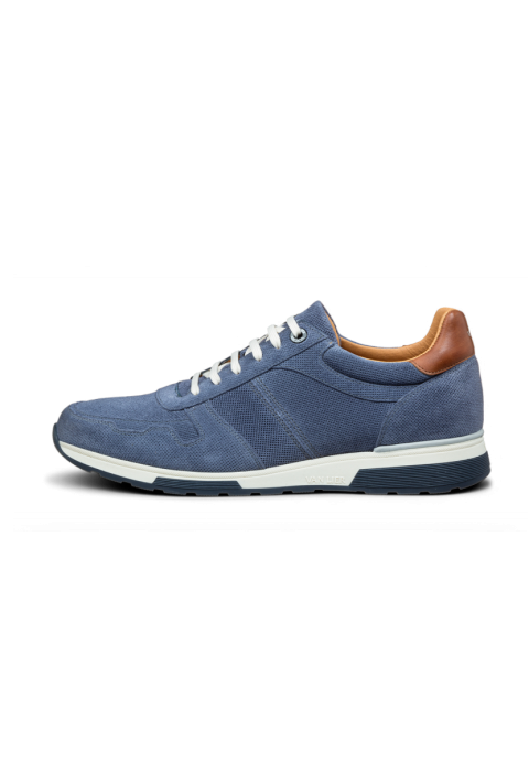 Positano-Sneaker aus metallblauem Wildleder