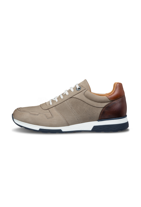 Positano-Sneaker aus taupefarbenem Nubukleder