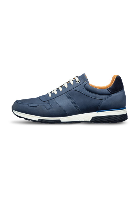 Positano Trainer aus blauem Nubuk
