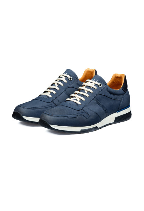 Positano Trainer aus blauem Nubuk