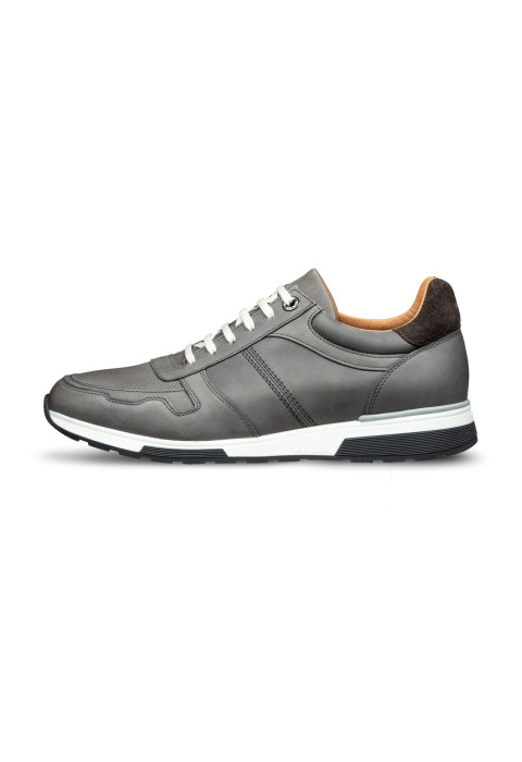 Trainer Positano aus grauem Nubuk