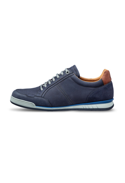 Marineblauer Nubuk-Sneaker Magnus