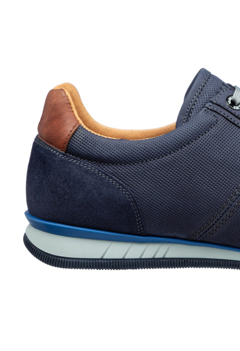 Marineblauer Nubuk-Sneaker Magnus