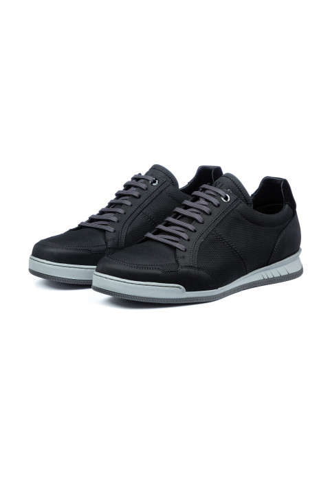 Schwarzer Magnus-Sneaker aus Nubukleder