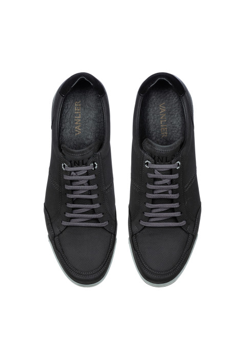 Schwarzer Magnus-Sneaker aus Nubukleder