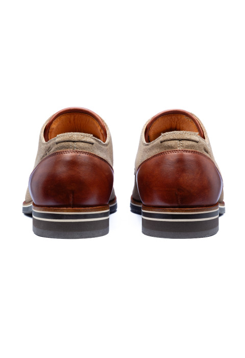 Amalfi-Schnürschuh aus Wildleder in Taupe