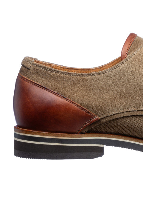 Amalfi-Schnürschuh aus Wildleder in Taupe