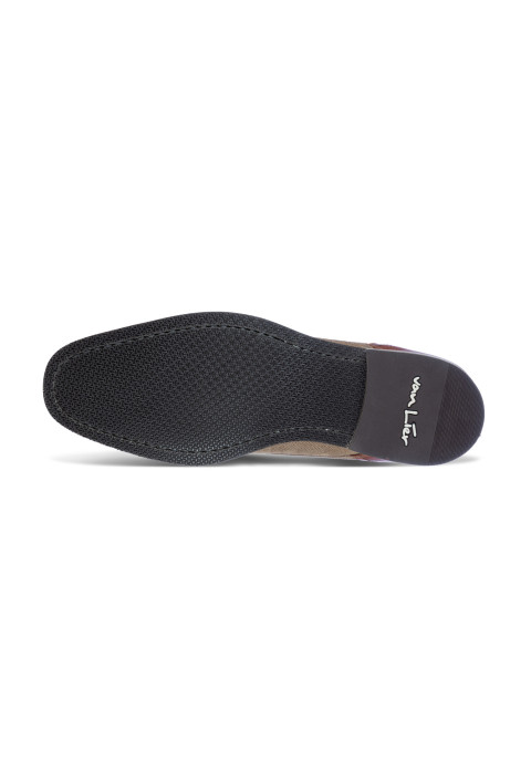 Halbhoher Schnürschuh Amalfi aus Wildleder in Taupe