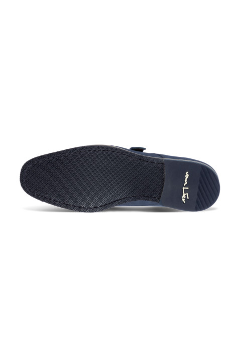 Blauer Amalfi-Schnallenschuh aus Glattleder