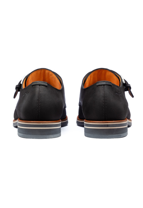 Anthrazitgrauer Amalfi-Schnallenschuh aus Glattleder