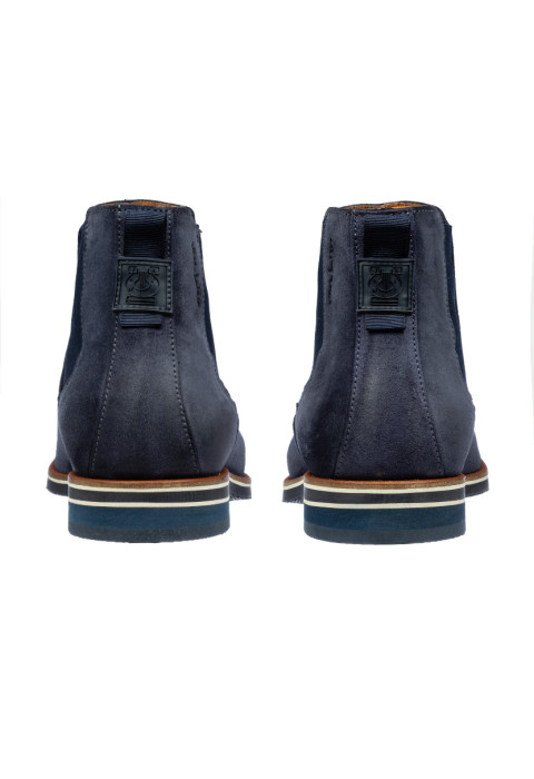 Amalfi Chelsea-Stiefel aus blauem Wildleder