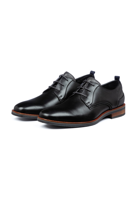 Schwarzer Amalfi-Schnürschuh aus Glattleder
