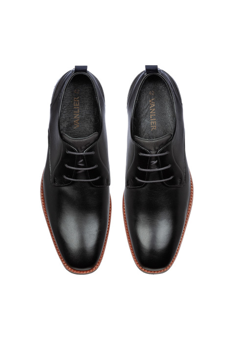 Schwarzer Amalfi-Schnürschuh aus Glattleder