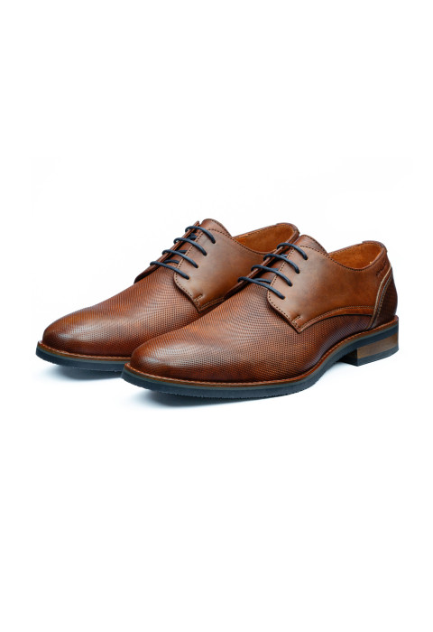 Amalfi-Schnürschuh aus hellcognacfarbenem Glattleder