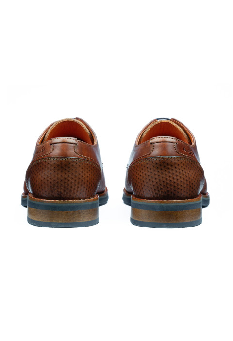 Amalfi-Schnürschuh aus hellcognacfarbenem Glattleder