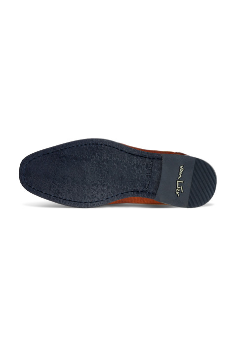 Amalfi-Schnürschuh aus hellcognacfarbenem Glattleder