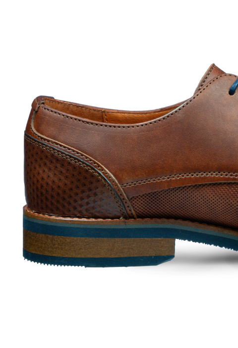 Amalfi-Schnürschuh aus hellcognacfarbenem Glattleder