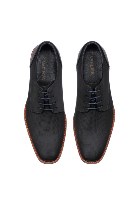 Schwarzer Amalfi-Schnürschuh aus Glattleder