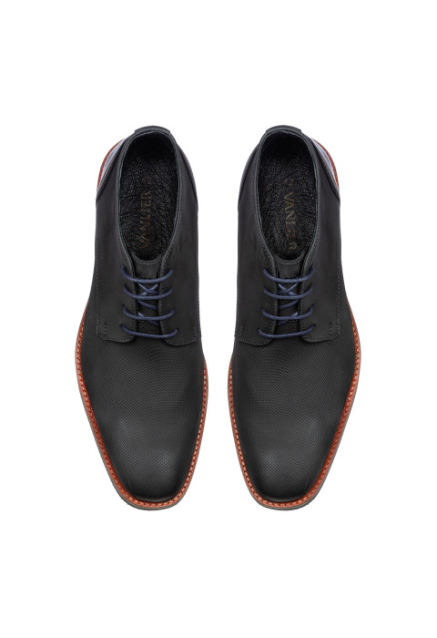 Schwarzer Amalfi-Stiefel aus Glattleder