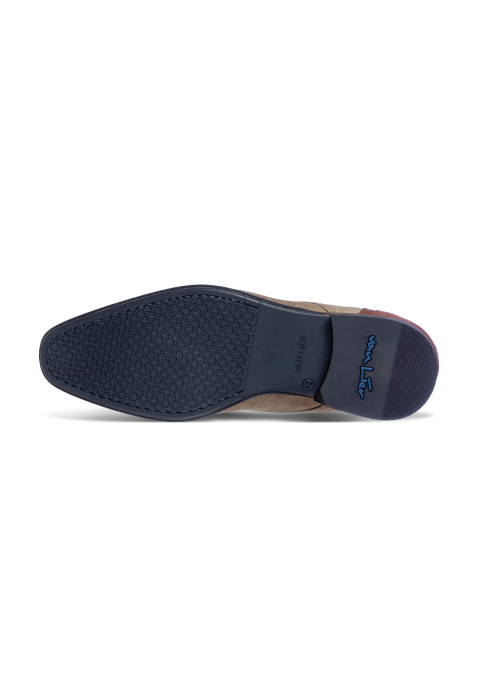 Halbhoher Schnürschuh Erasmo aus Wildleder in Taupe