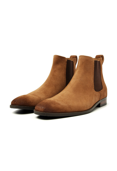 Bregenz Chelseastiefel aus cognacfarbenem Wildleder