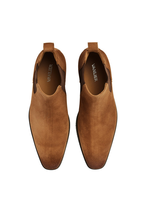Bregenz Chelseastiefel aus cognacfarbenem Wildleder