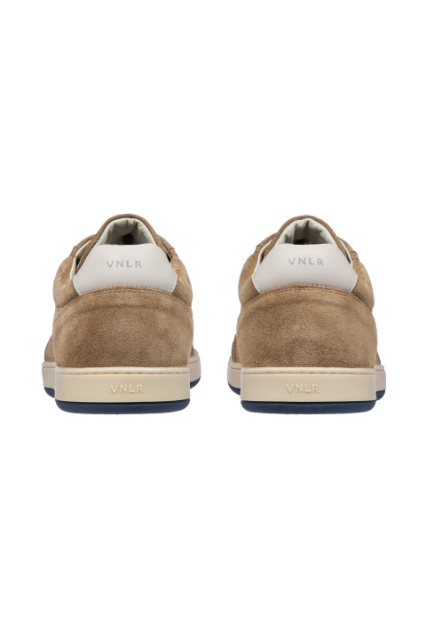 Sand beige Miami-sneaker aus Veloursleder