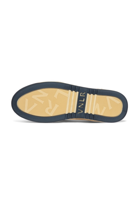Sand beige Miami-sneaker aus Veloursleder