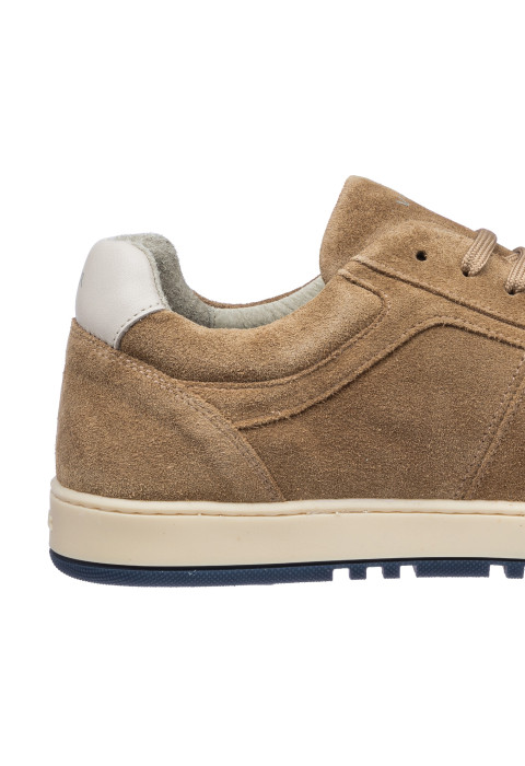 Sand beige Miami-sneaker aus Veloursleder