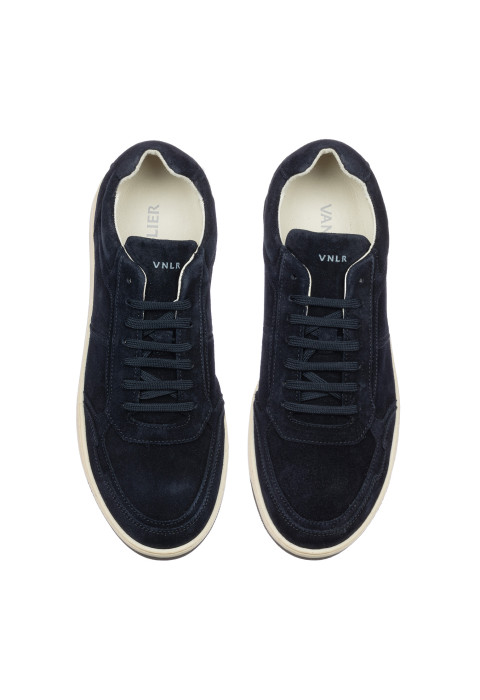 Navy blau Miami-sneaker aus Veloursleder