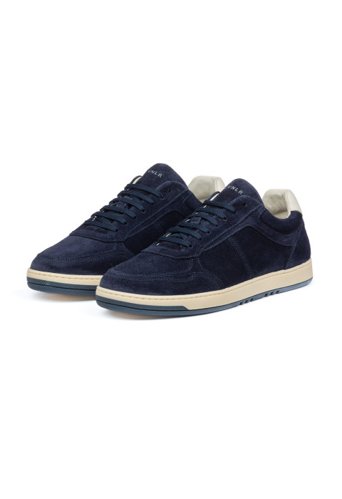 Blau Miami-sneaker aus Veloursleder
