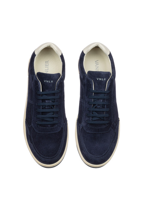 Blau Miami-sneaker aus Veloursleder