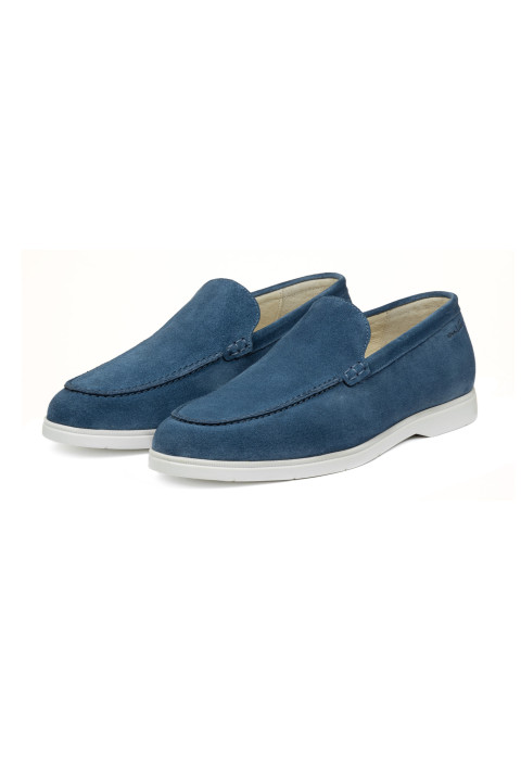 Ascona Slipper aus blau Veloursleder