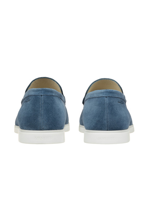 Ascona Slipper aus blau Veloursleder